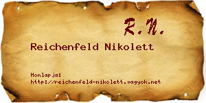 Reichenfeld Nikolett névjegykártya